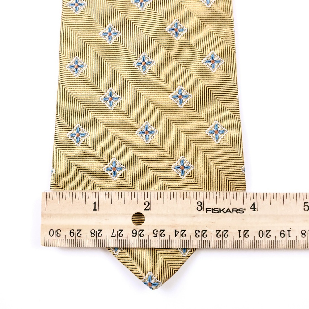 Brooks Brothers Makers Men Tie Pure Silk Geometric - Picture 5 of 6